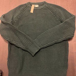 J. Crew Green Cotton Sweater